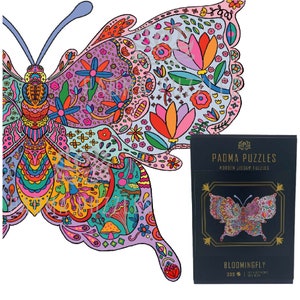 Wooden Jigsaw Puzzles for Adults with Unique Shaped Pieces - Bloomingfly 339 Piece Wooden jigsaw Puzzle, Best for Gifts