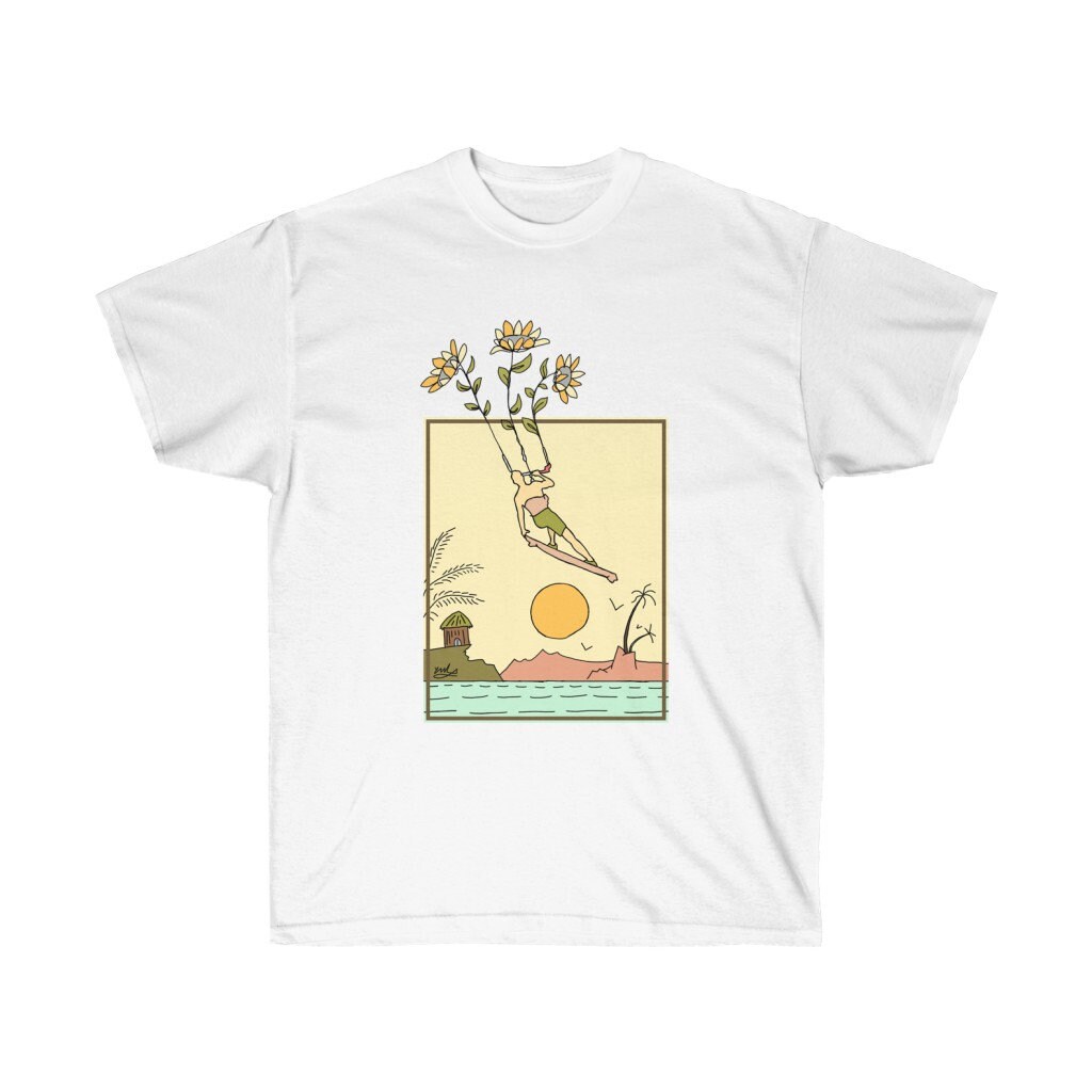 Kitesurfing Flower T-shirt Unisex Summer Shirt Beach Shirt - Etsy