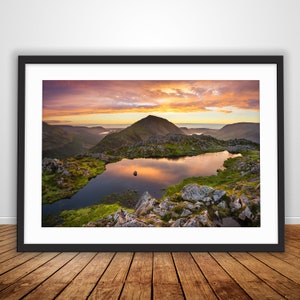 Lake District Sunset Photo Print - Haystacks Tarn - Landscape Photography - Beautiful Wall Art & Home Decor