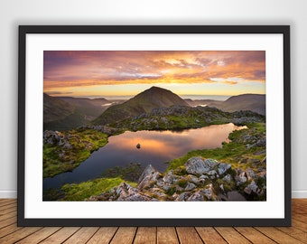 Lake District Sunset Photo Print - Haystacks Tarn - Landscape Photography - Beautiful Wall Art & Home Decor