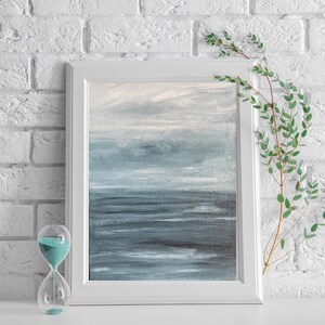 Art Print, Rest on Us, Original Painting, Abstract Ocean Painting, Ocean wall art, Free Shipping