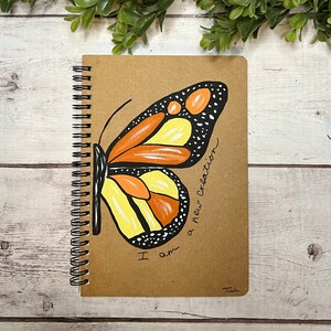 Butterfly Prayer/Dream Journal, Notebooks, Hand Painted, Free shipping