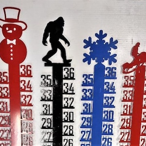 36" Snowflake, Snowmobile, Bigfoot, or Snowman Snow Gauge