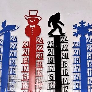 24" Snowflake, Snowmobile, Bigfoot or Snowman Snow Gauge