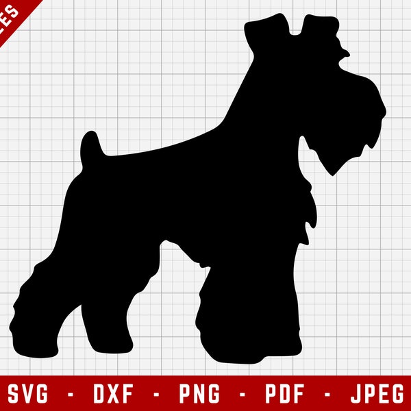 Schnauzer SVG Cutting File - Schnauzer Dog Svg | Dogs Digital Clip Art, Dog SVG, Dog Breed Cricut file, Puppy SVG