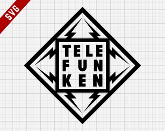 Telefunken SVG Cutting File | Digital Clip Art, Telefunken Radio SVG