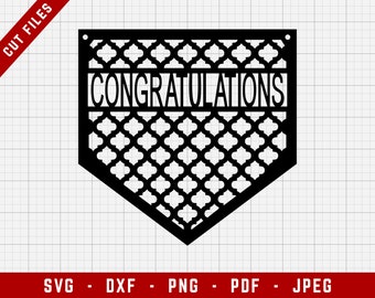 Herzlichen Glückwunsch SVG Schneidedatei | Party Dekoration Banner Clip Art, Abschluss Wimpel SVG, Bunting SVG | Svg, Dxf, Png, Jpeg, Pdf