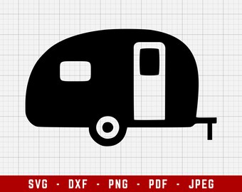 Camper - Camping SVG Cutting Files | Digital Clip Art for Adventure, Camping, Nature, Travel & Vacation | Svg, Dxf, Png, Jpeg, Pdf