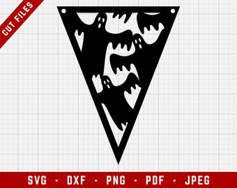 Halloween Wimpel SVG Schneidedatei | Halloween Dekoration Banner Clip Art, Wimpel SVG, Wimpel SVG, Bunting SVG