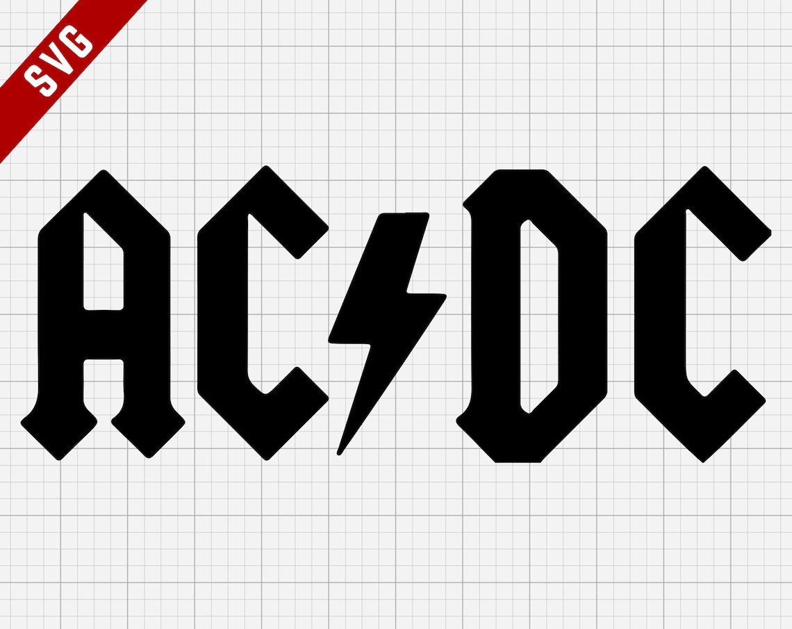 AC DC SVG Cutting File | Digital Clip Art, Rock Svg, Music Cricut File ...