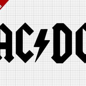 AC DC SVG Cutting File / Digital Clip Art, Rock svg, Music Cricut file, Music svg