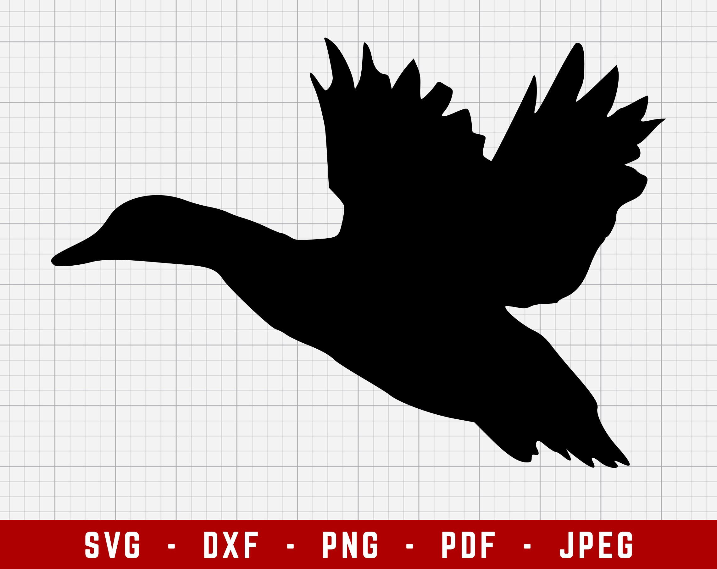 Flying Duck SVG Cutting Files | Hunting Digital Clip Art, Hunting SVG ...