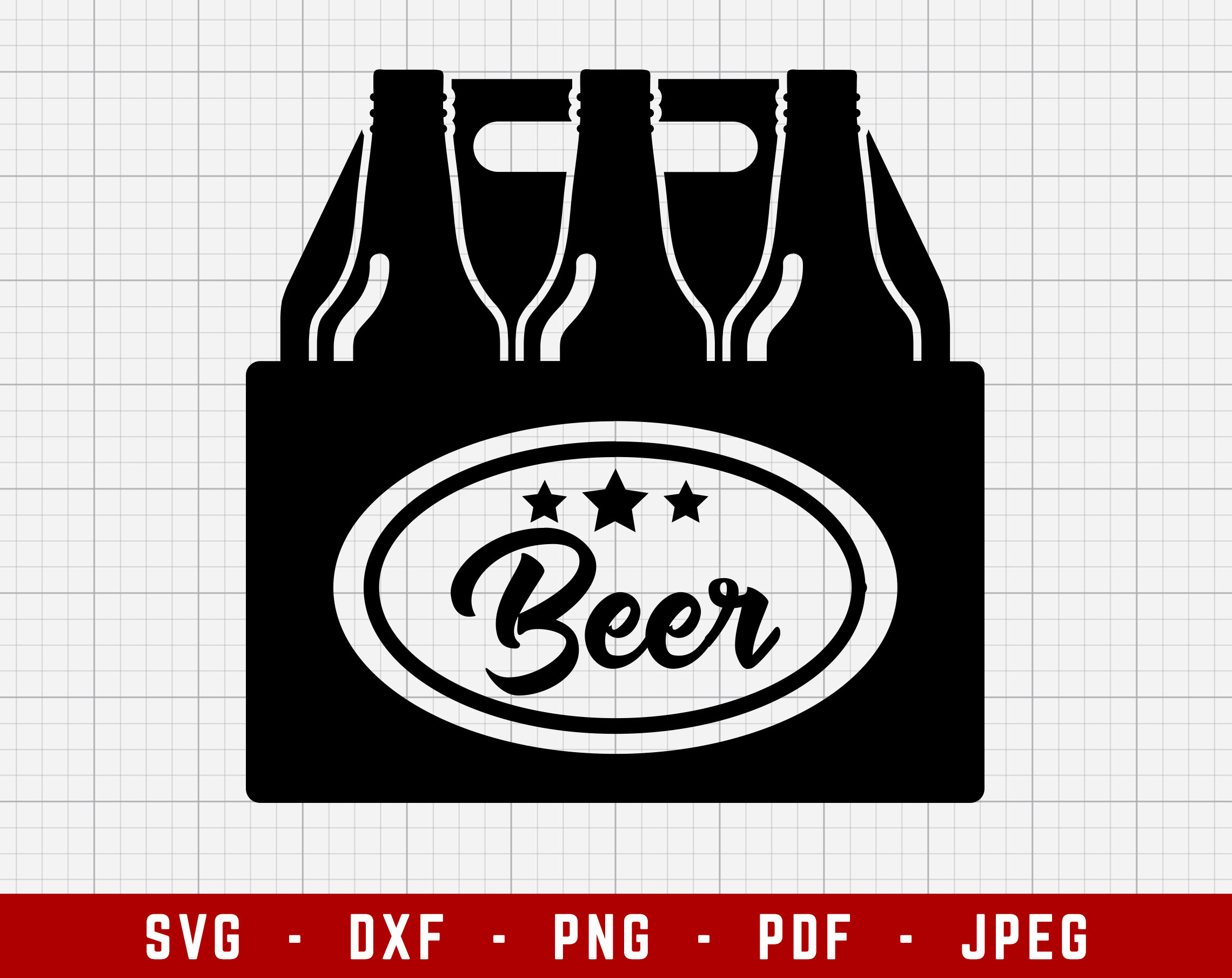 Six Pack Of Beer Silhouette