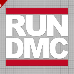 Archivo de corte SVG de RUN DMC / Clip Art digital, archivo Cricut de música, svg de hip hop, svg de rap