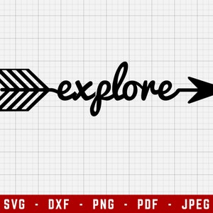 Explore Arrow SVG Cutting Files | Digital Clip Art for Adventure, Camping, Nature, Travel & Vacation | Svg, Dxf, Png, Jpeg, Pdf