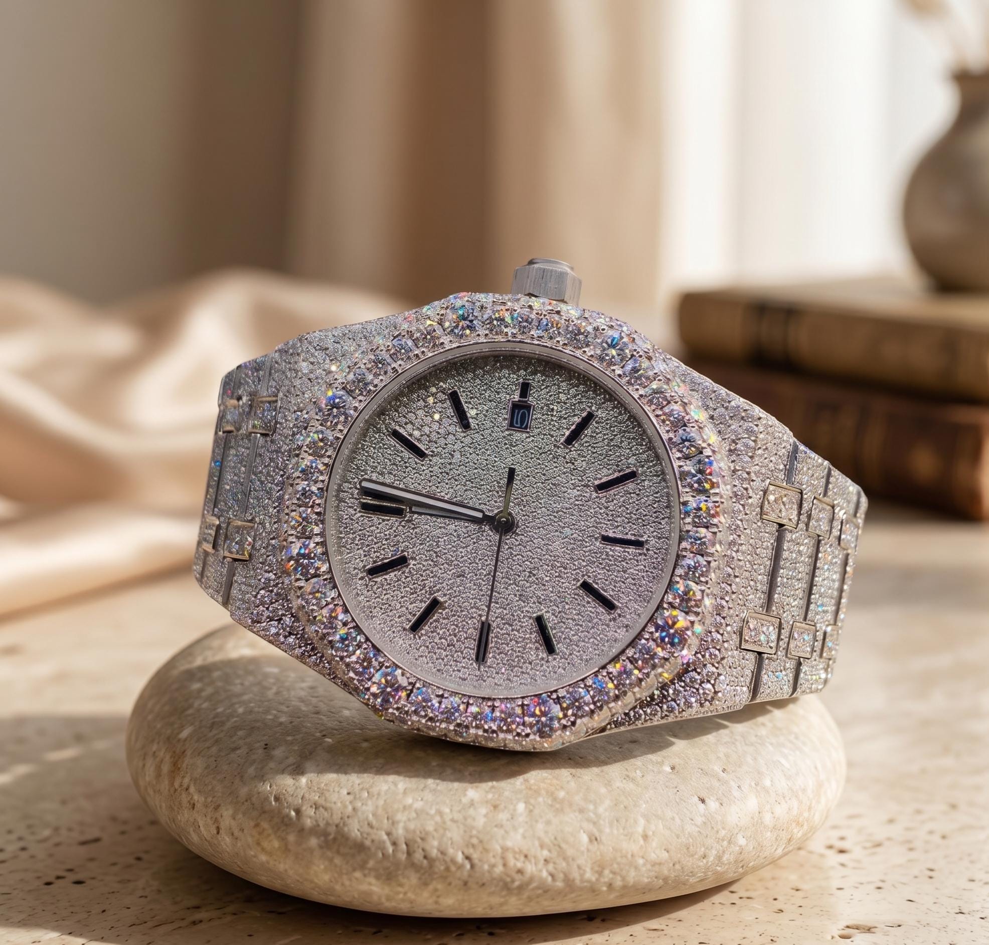 ️様 スクエア型 ICED OUT WATCH 腕時計 ブリンブリン‼️ 【公式通販】