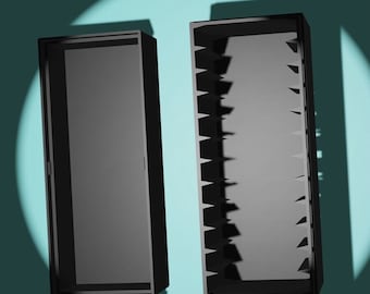 La caja de almacenamiento negra 3DP XL contiene 12 barras de plata XL de 10 oz en cápsulas herméticas