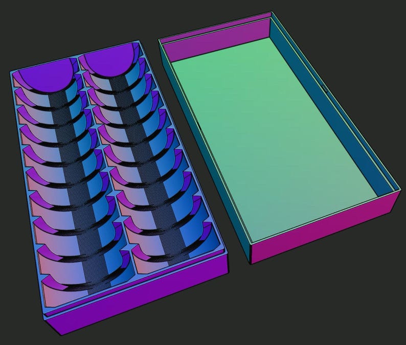 Caja de almacenamiento negra 3DP con capacidad para 20 monedas de plata HR de 5 oz de la Casa de la Moneda de Perth en cápsulas originales. imagen 1
