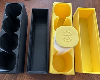 3DP Silver Maple Mini Monster Box Holds 4 CA Mint Tubes Custom Coin Storage