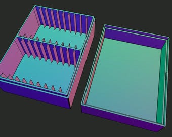3DP Black Storage Box Holds 20x 1oz Geiger Silver Bars In Assay 80 x 80 x 10mm