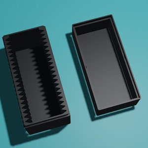 Caja de almacenamiento negra 3DP con capacidad para 20 tarjetas de ensayo de metales preciosos y Pamp