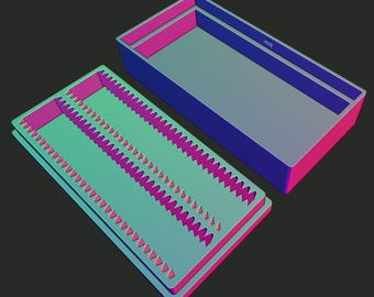 3DP Black Storage Box Holds 62x Pamp 1 Gram Gold From Multigram Assay Cards