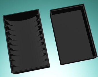 Caja de almacenamiento de monedas 3DP con capacidad para 10 monedas de plata Royal Mint de 10 oz en cápsulas tipo C