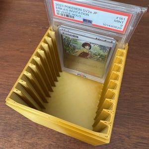 3DP BLACK Storage Box Holds 10x PSA Graded Card Slabs image 2