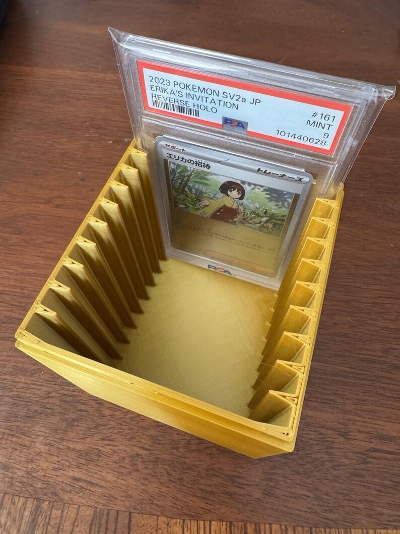 3DP BLACK Storage Box Holds 10x PSA Graded Card Slabs image 2