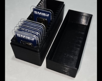 3DP Black Storage Box Holds 20x Fits 1g, 5g & 10g SMI Precious Metal Assay Cards