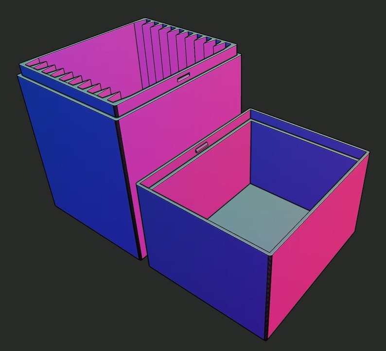 3DP BLACK Storage Box Holds 10x PSA Graded Card Slabs image 1