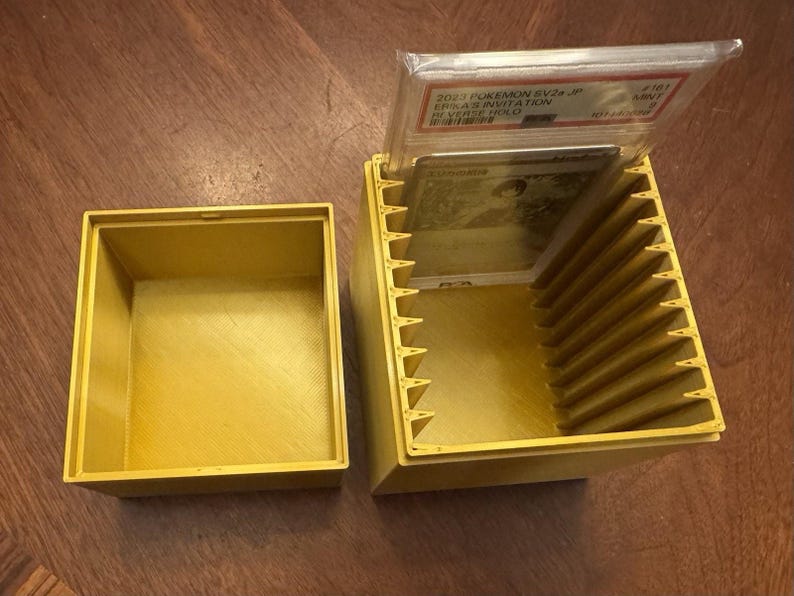 3DP BLACK Storage Box Holds 10x PSA Graded Card Slabs image 6
