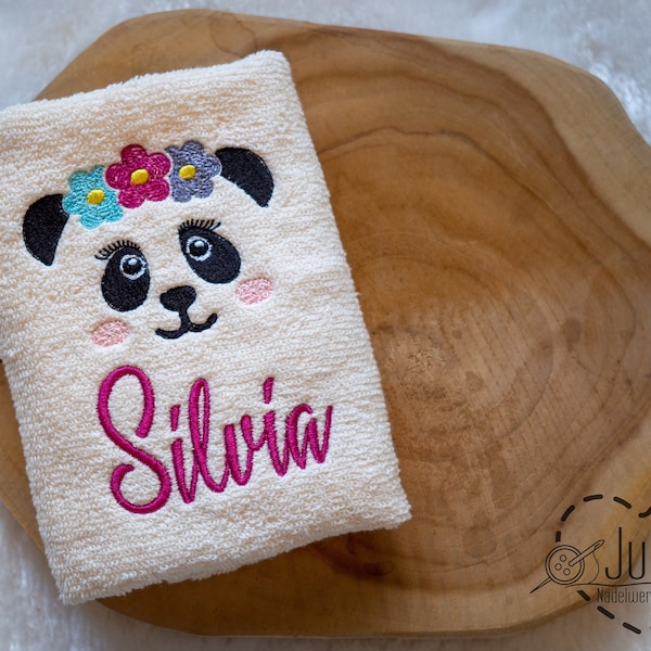 Personalisiertes Handtuch "Panda" - Gästetuch 30x50 cm