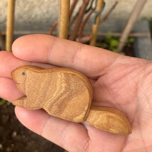 Beaver wooden animal wooden figure handmade image 2