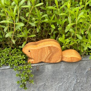 Beaver wooden animal wooden figure handmade image 3