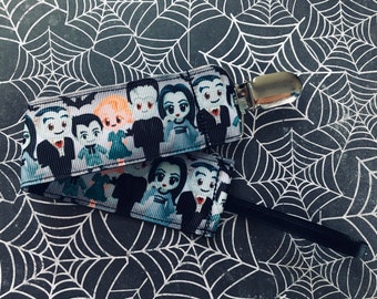 Creepy Spooky Baby Pacifier Clip Gothic Eerie Halloween