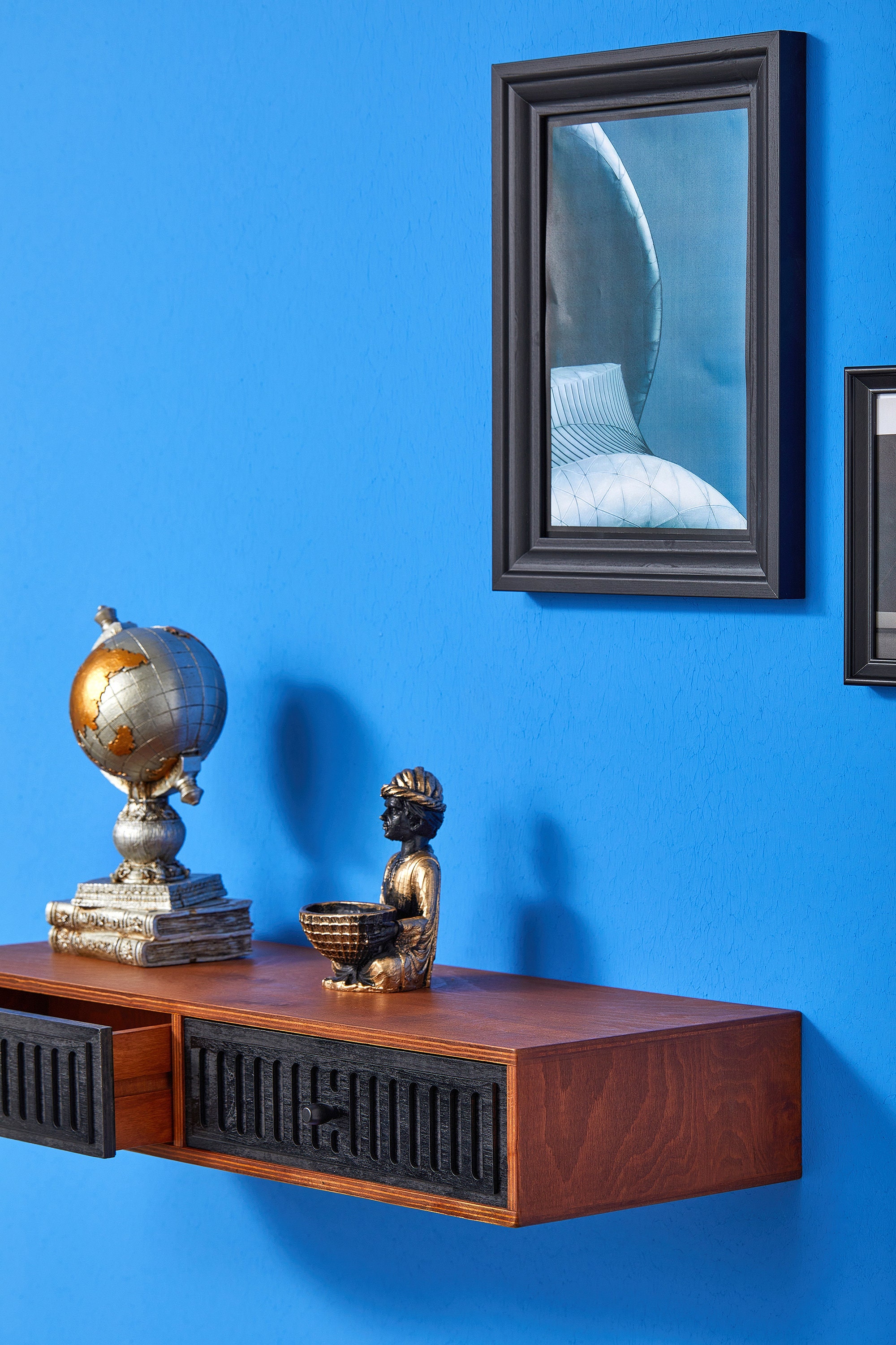 Floating Console Floating Drawer Wooden Entryway Organizer Etsy