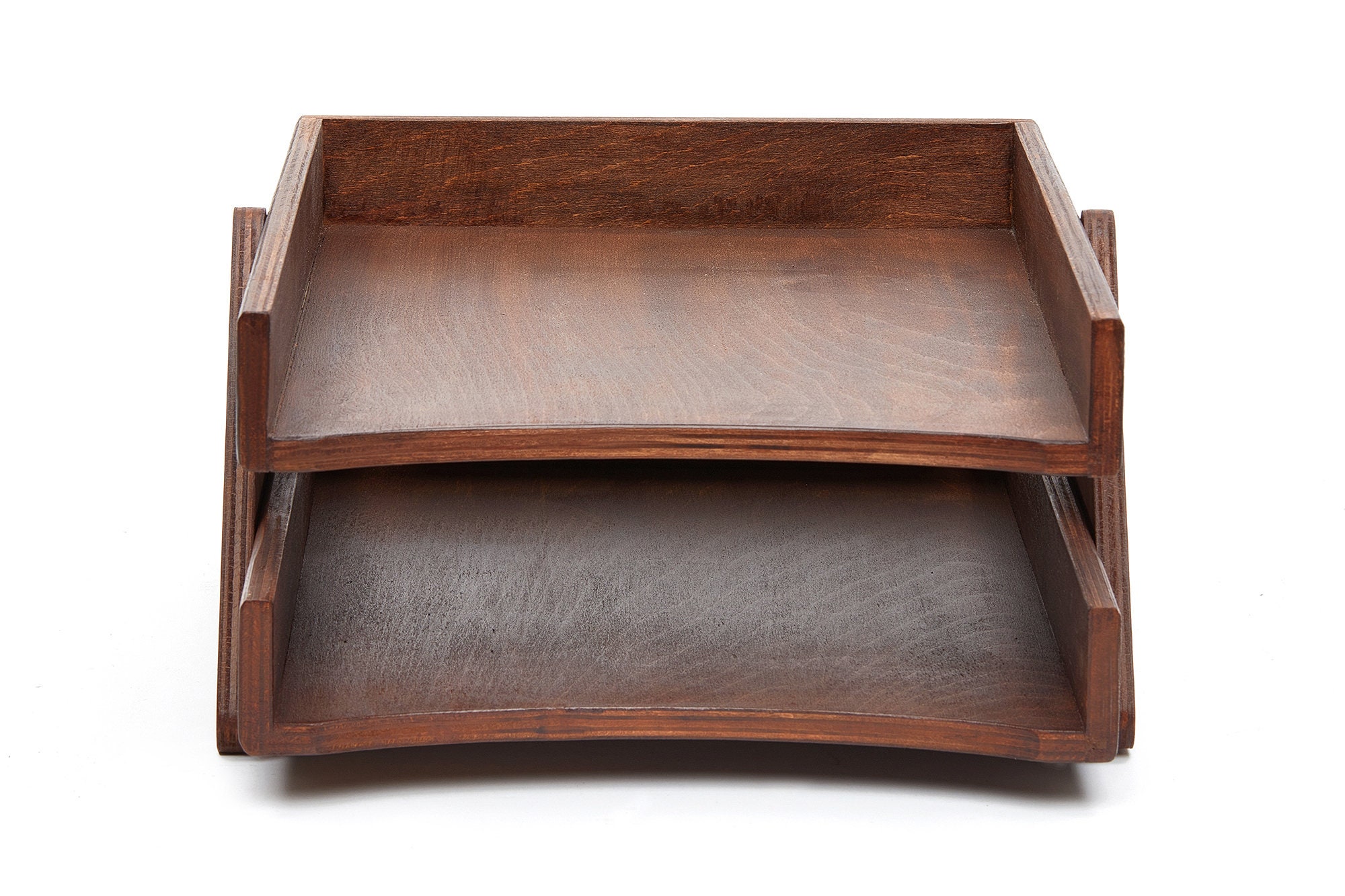 Wooden Document Holder Handmade Paper Tray Light Color Etsy