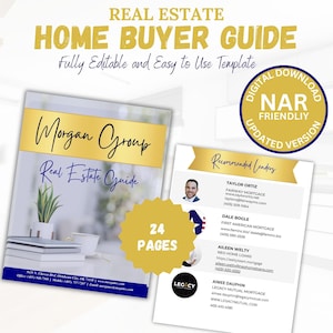 Guía para compradores de viviendas inmobiliarias / Marketing inmobiliario / Acuerdo de la NAR / Plantilla de Canva para bienes raíces / Guía de supervivencia para compradores / 25 plantillas editables
