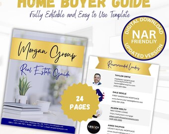 Real Estate Home Buyer Guide |  Real Estate Marketing |NAR Settlement | Real Estate Canva Template | Buyer Survival guide | 25 Editable