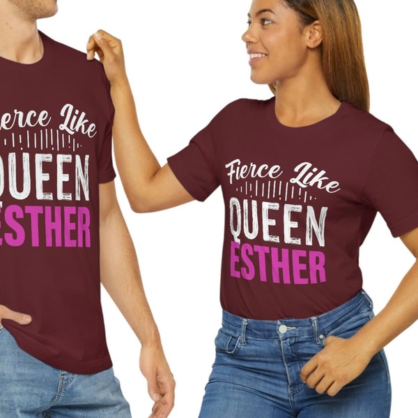 Fierce Like Queen Esther Purim Party T-Shirt , Purim Gift tee,