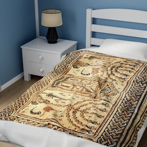 Menorah Jewish quilt  Blanket /Magen David Blanket - Star of David -    velveteen Blanket Jewish Blanket -  gifts  home 230 CE, synagogue