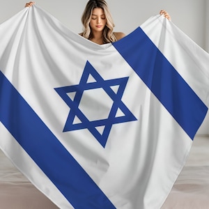 Super weiche Israel Flagge Fleece Decke, Davidstern Reise werfen Abdeckung, israelische turmblaue Flagge, jüdischen Wohnkultur