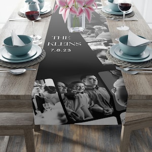 Create your own table runner,  family reunion gift,  photo  table runner, personalized family gift, custom photo art