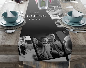 Create your own table runner,  family reunion gift,  photo  table runner, personalized family gift, custom photo art