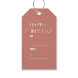 Purim Gift Tags, Printable Tags for Purim 2023, Mishloach Manot ...