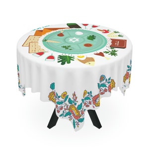 Set a Gorgeous Table For  Passover!  Passover tablecloth,  Passover decor Tablecloth -  Pesach, passover tablecloth, Matzah,