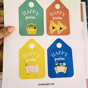 Purim Gift Tags, Printable Tags for Purim 2023, Mishloach Manot ...