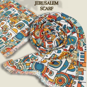 Jerusalem Light Scarf, Rosh Hashanah Faith apparel  Jewish