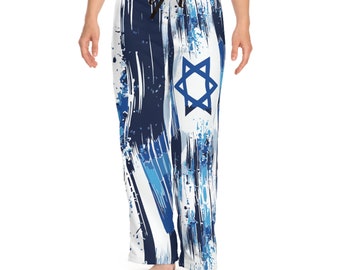 Stand con pantalones de Israel, pantalones de pijama de mujer, estrella de David de Israel